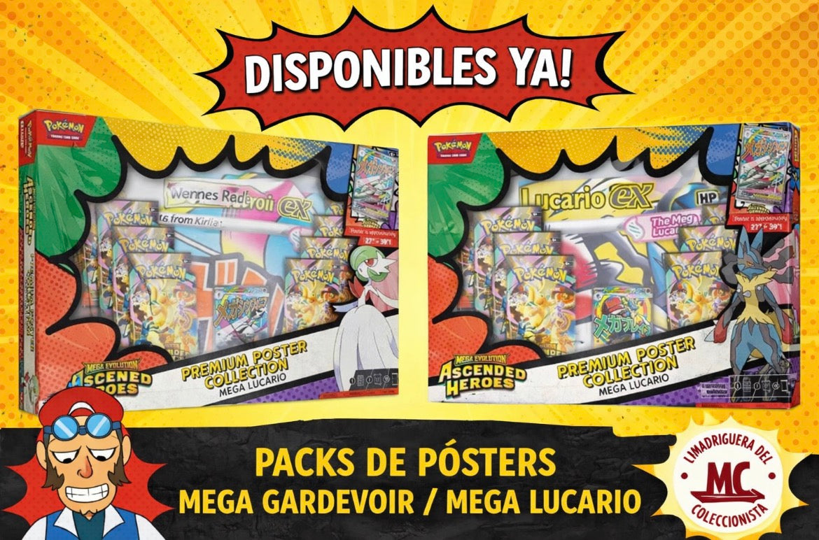 PÓSTER PACKS DE MEGA GARDEVOIR/MEGA LUCARIO
